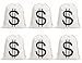 Bonison Halloween Money Sign Candy Bag Sack with Dollar Mark, Perfect for Kids, Teens Trick and Treat. (Money Bag 6 Pc)