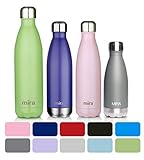 MIRA Stainless Steel Vacuum Insulated Water Bottle | Leak-proof Double Walled Cola Shape Bottle | Keeps Drinks Cold for 24 hours & Hot for 12 hours (Cool Gray, 12 oz (350 ml, 0.37 qt))