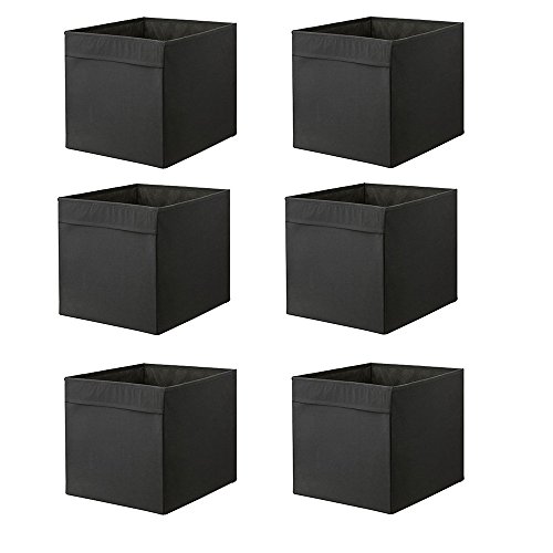 IKEA Drona Box (Black, 6 Pack (L15" x W13" x H13")) Home & Kitchen
