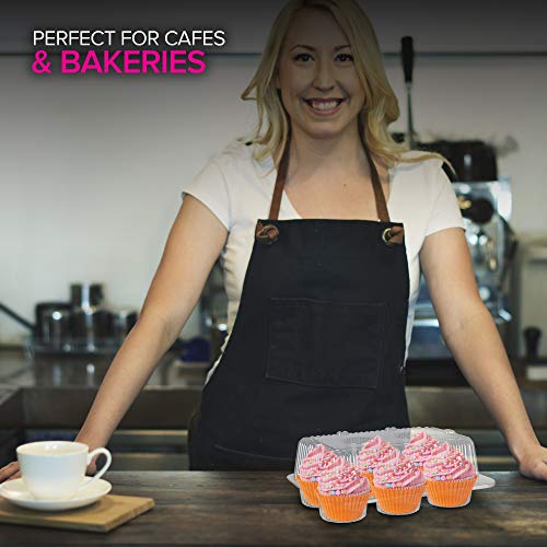 Stock-Your-Home-6-Compartment-Disposable-Containers-40-Count-Plastic-Cupcake-Containers-Disposable-Trays-for-Cupcakes-Muffins-Hinged-Lock-Cupcake-Clamshell-Deep-Cups-for-Cupcake-Storage