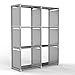 3-tier Storage Cube Closet Organizer Shelf, DIY 6-cube Bookcase Cabinet without Doors for Bedroom, Living Room and Office (Gray, 6-cube)