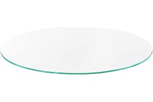 18 Inch Round Clear Tempered Glass Table Top with 1/4" Thick Polished Edges for Dining, Coffee Table, or Office Use by Fab Glass and Mirror
