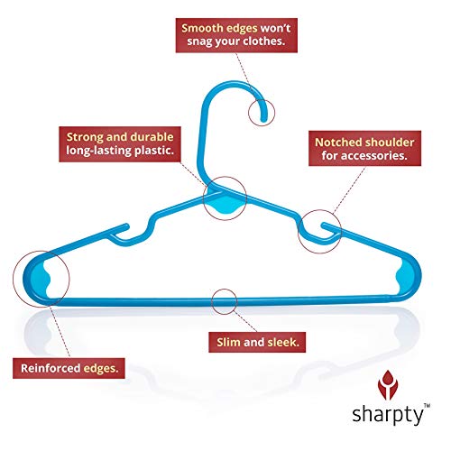 Sharpty Kids Plastic Hangers, Children's Hangers for Baby, Toddler, and