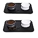 MOCUER Raised Cat Food Bowl Pet Feeder and Water Elevated Dogs Bowls, Feeding Wide Dish Bowls Black and Whitethumb 2