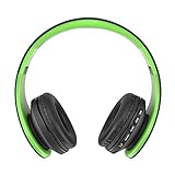 Andoer LH-811 Digital 4 in 1 Multifunctional Wireless Bluetooth 3.0 Headphone with Mic MP3 Player MicroSD / TF Music FM for Smart Phones Tablet PC Notebook (Green)