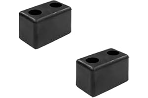 2pcs Guards Dock Buffer,Rubber Bumper Block Dock Buffers 2 Holes,5.91x3.15x2.76 inches,for Chassis,Trailers,Truck,Flatbed Tra