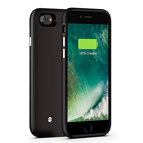 iPhone 7 Battery Case, Little-P 3.5mm Ultra Slim Atomic Pro iPhone Portable Charger iPhone 7 (4.7 inch) Charging Case 3000mAh Extended Battery Pack Power Cases,iPhone 7 Juice Bank Cover [Black]
