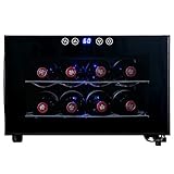AKDY 8 Bottle Single Zone Thermoelectric Counter Top Freestanding Wine Cooler Cellar Chiller Refrigerator Fridge Quiet Operation