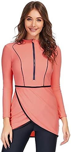 Women's Muslim Long Sleeve Bikini Full Coverage Moderate Swimsuit