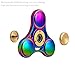 Fancy Home Titanium EDC Quiet Tri Fidget Hand Spinner 5-8 Minutes Anxiety and Stress Relief Toy for ADD ADHD Colorful Rainbow Blue