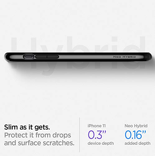 Spigen Neo Hybrid Funda iPhone 11, Compatible con Apple iPhone 11 (6.1") 2019 - Negro Azabache - Imagen 5