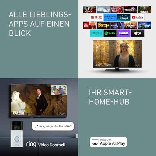 TV-32S55AEZ, S55A Serie 32 Zoll Full HD LED Smart TV, 2024, Fire TV, HD Color Engine, HDR, Alexa Sprachsteuerung, Gaming-Modus, Media Player, für EIN außergewöhnlich visuelles Erlebnis