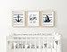 Nautical Nursery Prints for Baby Room Decorations - NO FRAMES OR MATTING