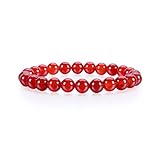 Cherry Tree Collection Gemstone Beaded Stretch Bracelet 8mm Round Beads 7