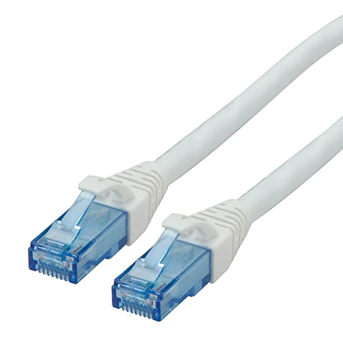 ROLINE Cordon LAN Cat 6A Component Level | Câble réseau UTP Ethernet avec connecteur RJ45 | blanc 1 m