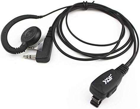 XQF C Shape Swivel Earpiece Headset Mic PTT for Kenwood Baofeng HYT Puxing Wouxun uv-5r bf888s tk3300 Lt-2288 Lt-3107 Lt-3188 Lt-3260 Lt-3268 Two Way Radios 2 pin
