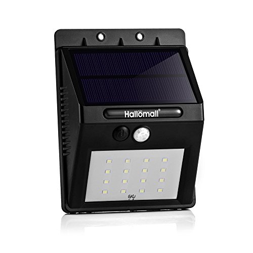 [Larger Version 16LED with Pushbutton Switch] Outdoor Solar Motion LightsBuilt in 2200mah