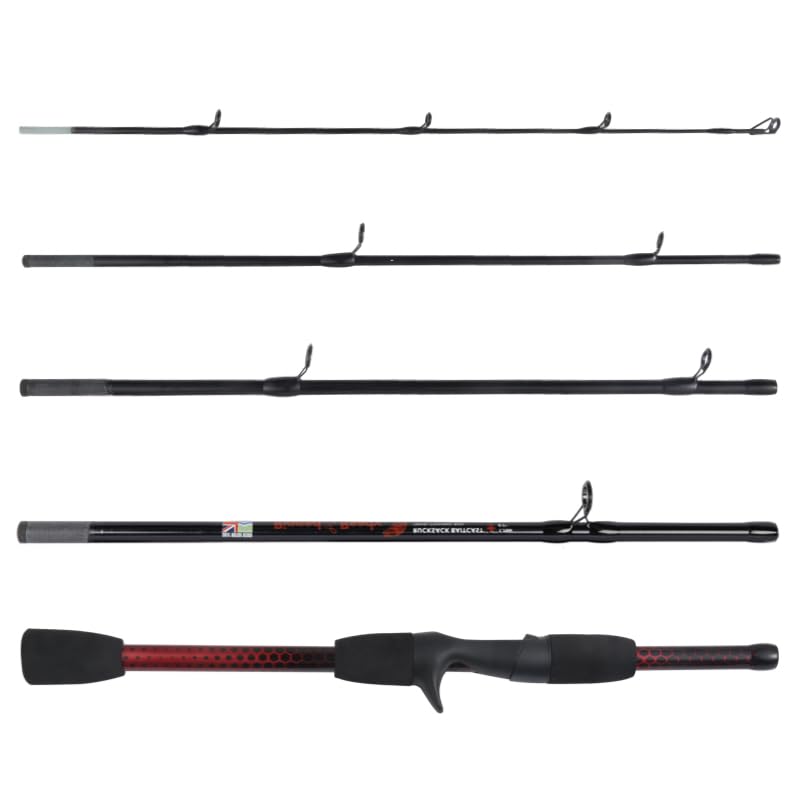 Rigged and Ready – Compact Travel Fishing Rod – Spin/Baitcast Options for Saltwater & Freshwater(Rucksack Baitcast Rod)