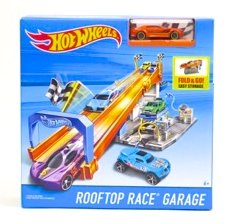 hot wheels rooftop race garage
