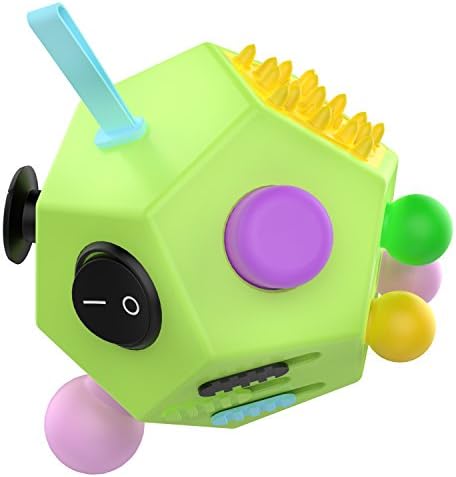 12 Sided Fidget Cube Atic Fidget Twiddle Cube Dodecagon Rubiks Cube Stress Relief Hand Toy Decompression For Add Adhd Autism Kids And Adults Green Colorful Buy Online At Best Price In Uae