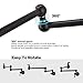 VOKIM Kitchen Pot Filler Folding Faucet Lead-Free Oil Rubbed Bronze Brass Double Joint Swing Arm Sink Faucet Articulating Wall Mount Two Handle Black