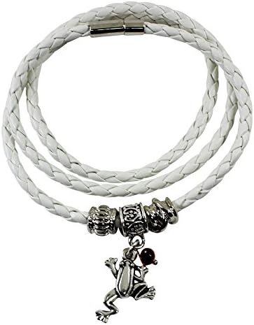 Peruvian Gift Frog Charm Leather Bracelet/Necklace for Women - Meaningful Good Luck, Properity, Love, Happiness Huayruro Red Seeds, Frog Charm - Handmade Jewelry by Evelyn Brooks