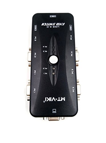 Duttek 4 Port USB KVM Switch Box for PC Monitor/Keyboard/Mouse Control(3xUSB 2.0 + 2xVGA + 2xPrint B) - Thumbnail 4