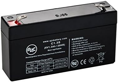 AJC Battery Compatible with Panasonic LC-R061R3P 6V 1.3Ah Sealed Lead Acid Battery