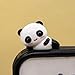 ZOEAST Adorable Recumbent Smiling Little Panda Dust Plug 3.5mm Phone Accessory Cell Phone Plug iPhone Dust Plug Samsung Plug Phone Charm Headphone Jack Earphone Cap Ear Cap Dust Plug (Panda)
