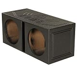 Q Power QBOMB12V Dual 12-Inch Vented Speaker Box with Durable Bed Liner Spray