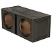 Q Power QBOMB12V Dual 12-Inch Vented Speaker Box with Durable Bed Liner Spray