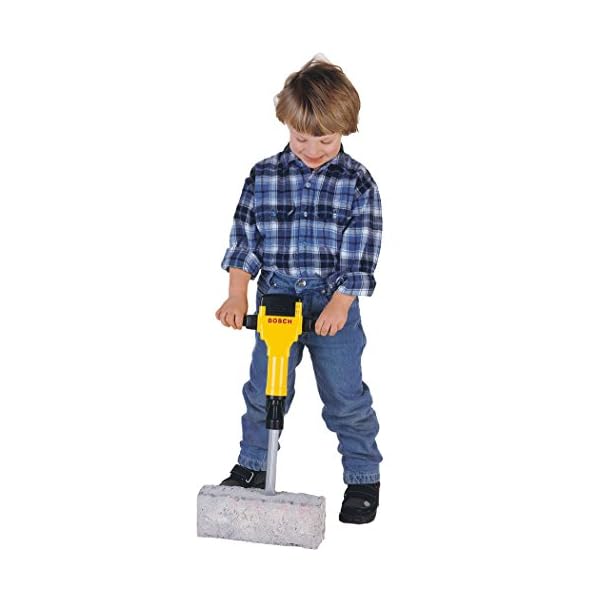 Theo Klein 8405 Bosch Presslufthammer | Batteriebetriebene Auf- und Abwärtsbewegung des Bohrmeißels | Mit Motorsound und Blinklicht | Maße: 28 cm x 7 cm x 50 cm | Spielzeug für Kinder ab 3 Jahren – Bild 4