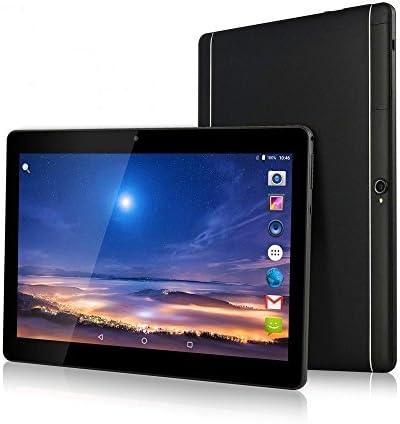 Huashe 10 inch 3G Unlocked GSM Phone Call Tablet Android 6.0 Octa Core IPS Screen Dual Sim Card Slots Dual Cameras GPS Wifi Bluetooth (Alloy Metal Black)