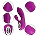Soft silicone vibrator with 10 vibration patterns, for her clitoris and G-spot stimulation, waterproof mute motor clitoris vibrators, purplethumb 2