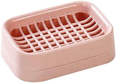 SADASD Soap Dishes Double Plastic Soap Box Travel Sanitary Soap Box Drainage Bath Accessories Set 13*9.4*4Cm