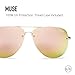 Quay Australia MUSE Women's Sunglasses Aviator w/ Mirrored Lenses - Gold/Pink