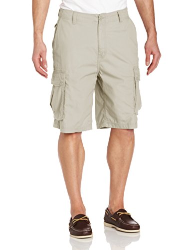 Nautica Men's Mini Ripstop Twill Cargo Short, Stone, 38W