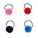 16 Pcs (8 Pairs) Pom Balls Elastic Hair Ties for Toddler Girls' Pigtail