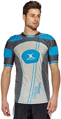 Gilbert Atomic Zenon V2 Mens Rugby Body Armour, Grey, Junior L