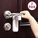 EUDEMON 2 Pack Door Lever Lock,Baby Proofing Door handle Lock,Childproofing Door Knob Lock Easy to Install and Use 3M VHB Adhesive no Tools Need or Drill Easy to Remove (White, 2)