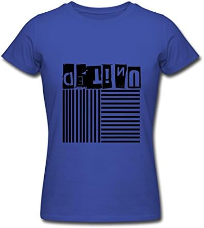 Women's Cotton Custom Hillsong United Logo 2016 T Shirt Royal blue M