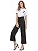 ROMWE Women's Comfy Lace Up High Waist Wide Leg Palazzo Pants