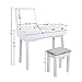 JIASTING Vanity Beauty Station, Dresing Table Vanity Set with Flip Top Mirror,1 Large Organization 2 Drawers Makeup Dresser, Writing Desk