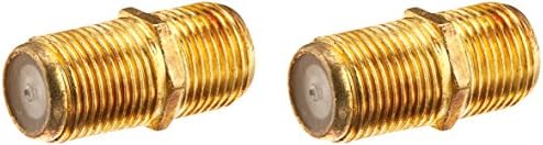 Triquest Coaxial Cable "F" Connector Extension Adapters with Gold-Plated Connectors, 2-Pack (5208)