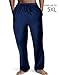 HANES Mens ComfortSoft Jersey Cotton Lounge Pants - 1001 - Blue Depth, Large