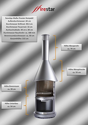 Firestar Grillkamin -KOMPAKT- Bronze – Bild 5