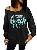 Resting Beach Face Slouchy Sweatshirt