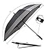 Marino Golf Umbrella Windproof - 62 inch Extra Large - Square Unbreakable Rain Umbrella - UV Protection - Lightning Protection - Black / Gray - UV