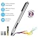 Surface Pen, Surface Pen for Microsoft Surface Pro 4 and Surface Pro 3, 4096 Levels of Pressure for High Fidelity Writing, Drawing or Painting with 4 Tips-Silver