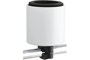 Kroozie XL- White Bike Cup Holder - Handlebar Cup Holder for Bike, Scooter, Electric Bike, Bicycle, Wheelchair, Walker, Boat, Treadmill and More …